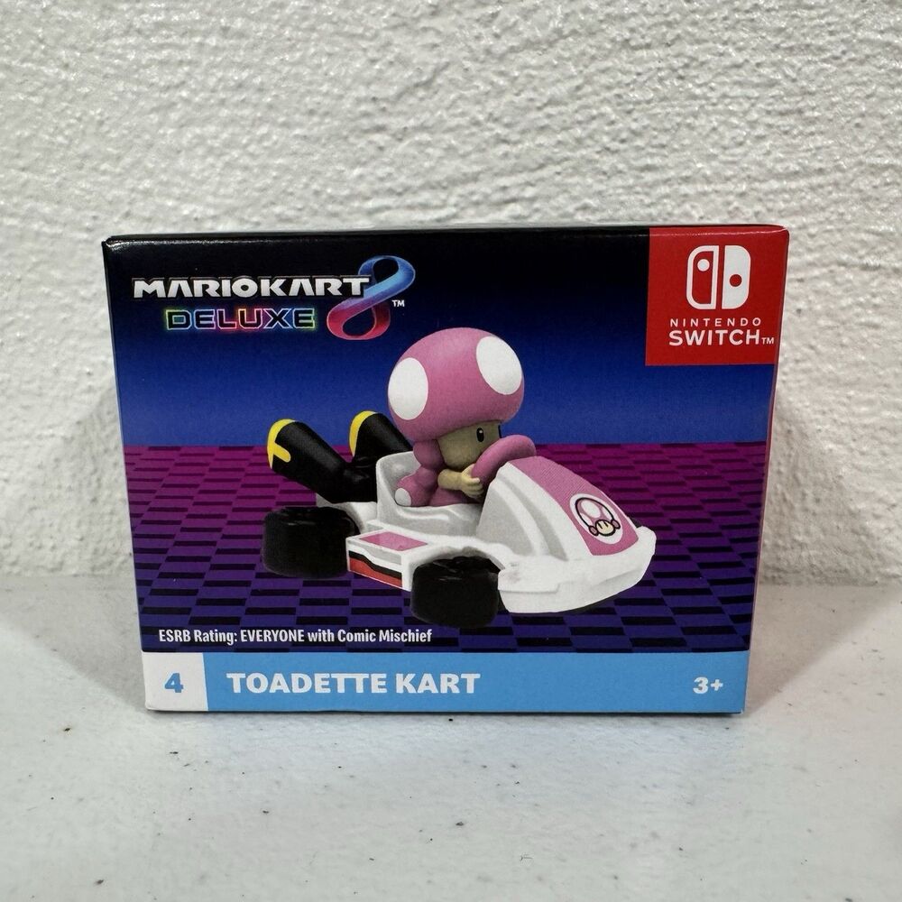 NEW 2024 Nintendo Mario Kart 8 Deluxe McDonald's #4 Toadette Kart Toy